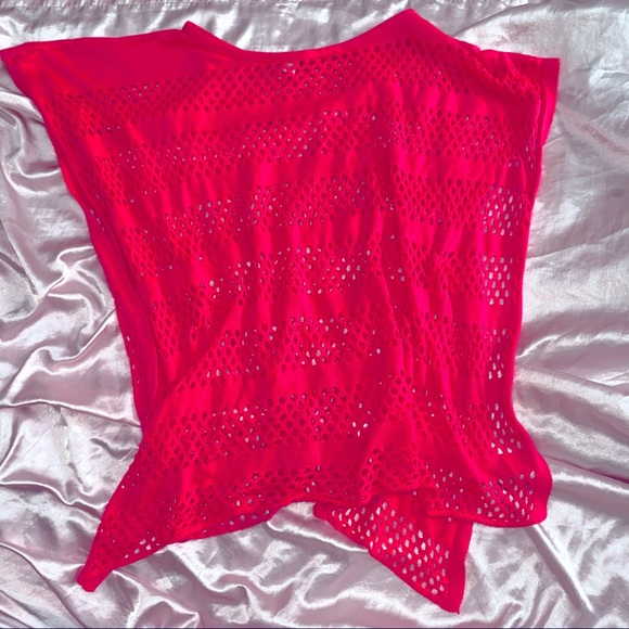 Cenit Knit Other - Cenit Knit Pink Poncho Cover Up